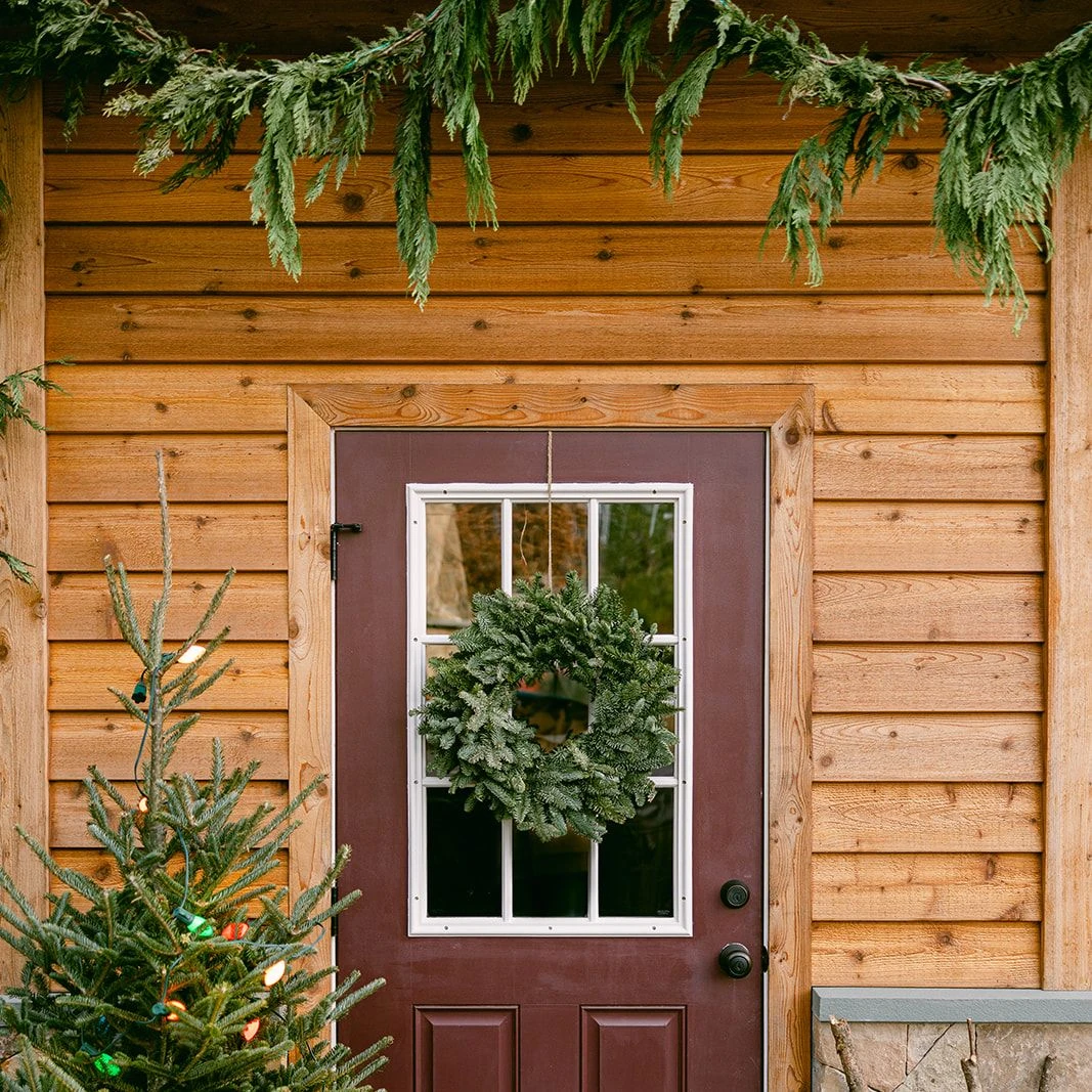 wreath on door