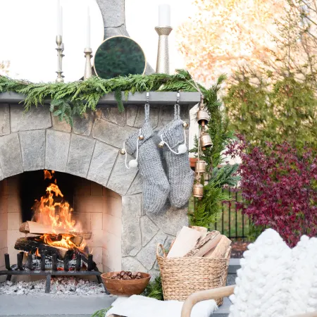 Draping a Fireplace Mantel
