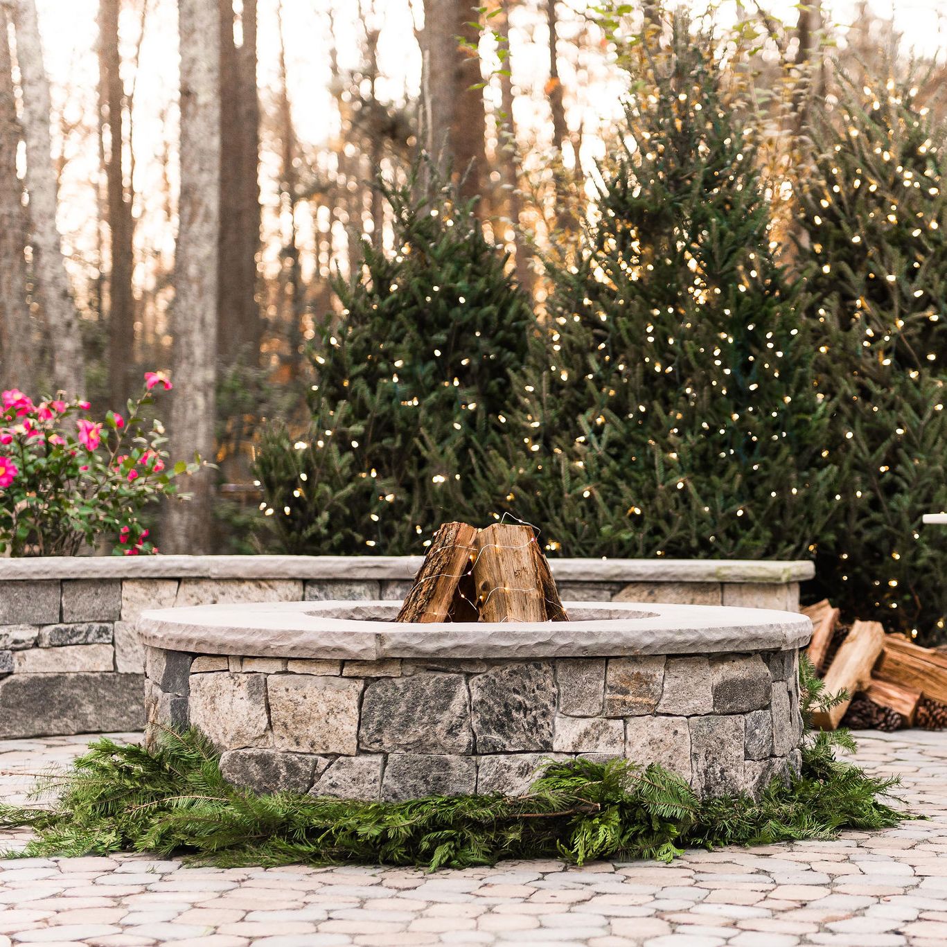custom stone firepit